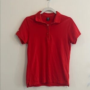 Helly Hansen Cotton Polo Shirt Red M Preppy Collegiate Casual Golf Collared